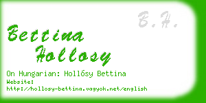 bettina hollosy business card